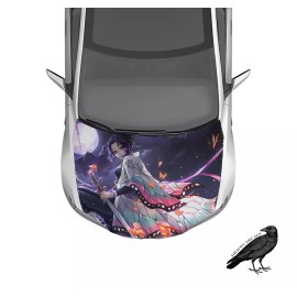 Shinobu Demon Slayer Anime Hood Wrap Weatherproof Car Decal 50"X65"
