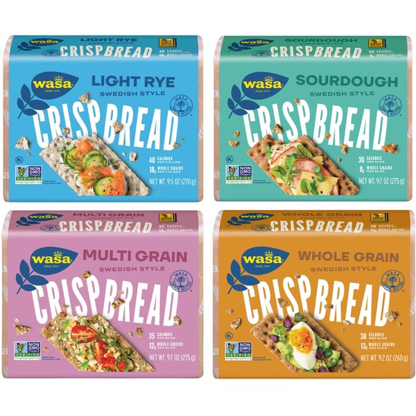 Crispbread Variety 4-Pack: Multi Grain, Whole Grain, Rye Lite &