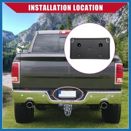 A ABSOPRO No 68141643AA / License Plate Frame Bracket for Ram 1500 2013-2023 / Durable/Plastic / 1 Pcs/Black Item Replacement