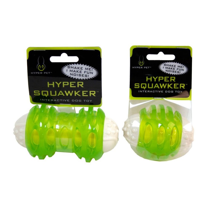 Hyper Pet Hyper Squawkers Dog Bone Durable Dog Toy Designed