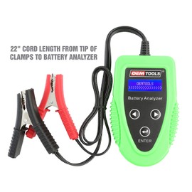 OEMTOOLS 24359 Digital Car Battery Tester, 12V Battery Diagnostic Tool, 200-1200 CCA Load Capacity, Charging, Cranking, and Starter Tester for Truck, Boat, RV, Golf Cart, and More