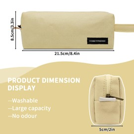 X SIM FITNESSX Pencil Case Pencil Case Teenager Girls Pencil Case Pens School Pencil Case Pen Bag for School & Office, khaki, simple