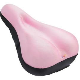 YLG Pink Bike Seat Cushion - Gel Padded Bicycle Seat Cover for Women with Adjustable Velcro Straps - Compatible with Peloton, Spin, Indoor & Outdoor Bikes