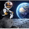 BRUBAKER Decorative Astronaut Skateboarder on the Moon 24 cm Spaceman