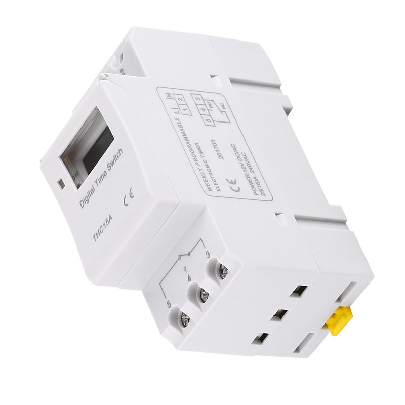 LCD Display Weekly Programmable Electronic Relay 16on＆8off Timer Switch (AC/DC12V)