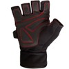 Meister Wrist Wrap Weight Lifting Gloves w/Gel Padding - Black/Red
