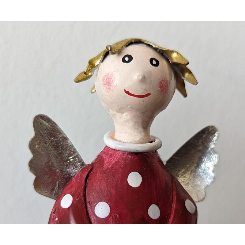 Pape Kunstgewerbe 2 cute guardian angels in red with heart