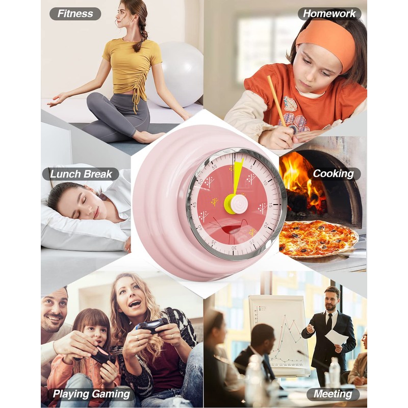 Tiergrade Kitchen Timer, Reminder Timer 360 Degree Rotating Mechanical Timer,