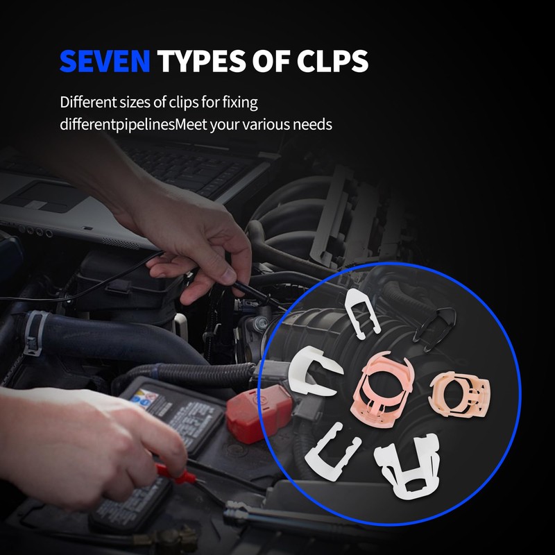 OXCANO 140Pcs Fuel Line Retainer Clips Assortment Kit, 7 Popular