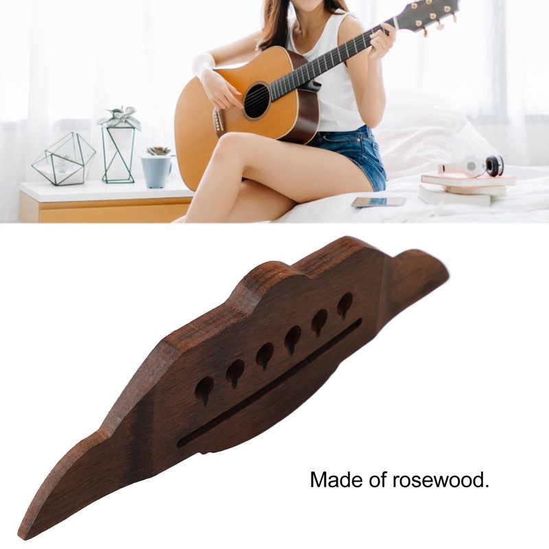 Wooden Guitar Bridge Swallow Shape Rosewood Delicate Acoustic Guitar Bridge