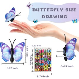 GOUWEIBA 40 Packs Decorative Thumb Tacks - Cute Push Pins Colorful Pushpins for Photo Wall Cork Board Bulletin Board Home Office Decor Cubicle Decorations (Butterfly) | GOUWEIBA