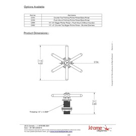 Krome Dispense Pitcher Rinser Spray Assembly - Professional-Grade Beverage Utensil Rinser for Swift and Hygienic Glassware Cleaning - C334.13