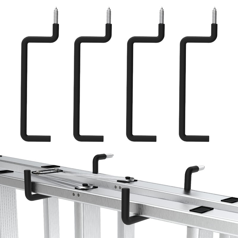HUHOLE Ladder Hooks 4 Pack Wall Hangers - Ideal for