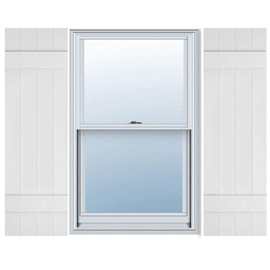 14 Inch x 35 Inch Standard Board & Batten Exterior Vinyl Shutters, Paintable (Pair)