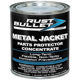 Rust Bullet Metal Jacket - Fast-Drying Removable Protection for Your Metals - Rust Preventive and Parts Protector - Steel, Iron and Metal Surfaces, Machinery, Tools, Parts and More - Quart