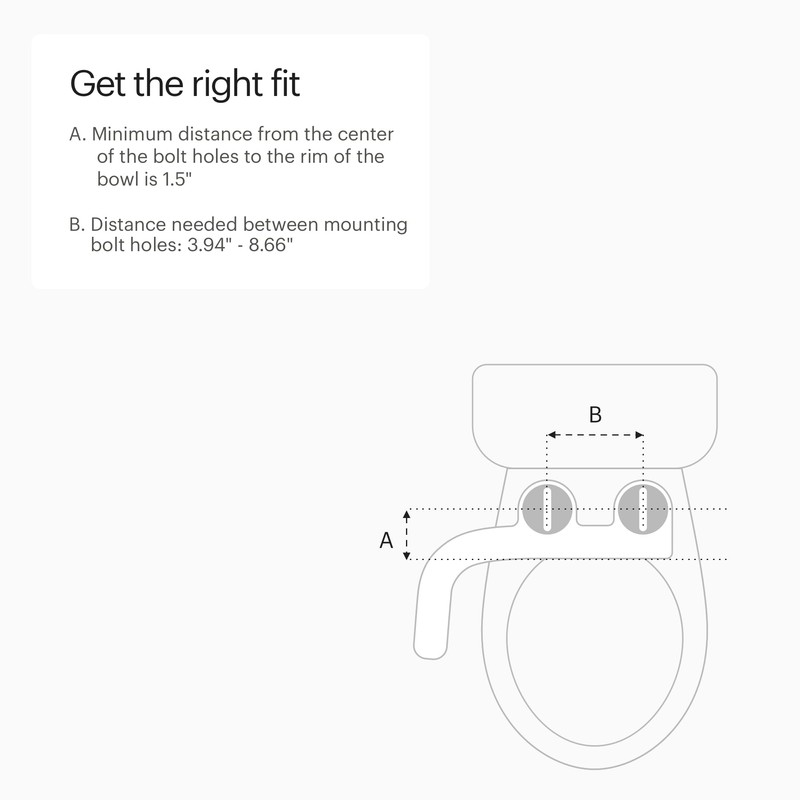 Brondell Fresh Spa Adjustable, Bidet Attachment FSA-15 for Toilet Seats