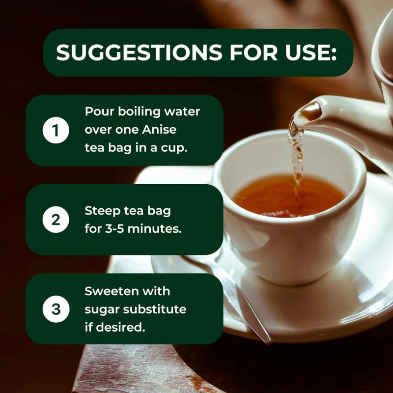 Hanan Anise Tea Te de Anis 50 Tea Bags All