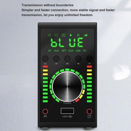 200W Dual Channel Stereo Amplifier Audio Receiver System with USB Optical Coaxial Inputs, HiFi Digital Sound Amplifier for Computers TVs and Home Entertainment, High Power Home Audio Amp (Black)