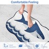 Luxury Shark Bathroom Rugs, Cute Blue Bath Mat with Navy