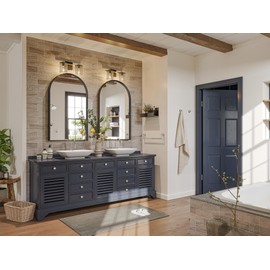 Brightify Arched Mirror, Arched Wall Mirror, 24 x 40 Inch Black Arch Mirror, Metal Frame Black Bathroom Mirror, Arched Top Bathroom Vanity Mirror for Living Room Bedroom Mantel Entryway Hallways