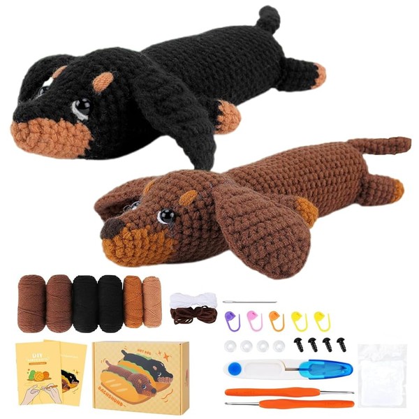 CEWROM Häkelset für Anfänger, komplettes Tierhäkeln mit Schritt-für-Schritt-Video-Tutorials, DIY Handwerkskunst