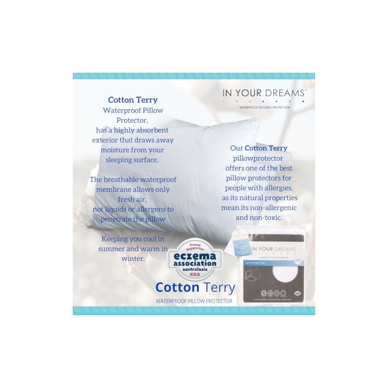 In Your Dreams Cotton Terry Waterproof Pillow Protector