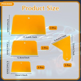 12 Pcs Body Filler Spreaders, 4 Size Automotive Body Fillers Plastic Spreader Auto Body Spreader for Applying Fillers, Putties, Glazes, Caulks, Paint and Car Body Maintenance