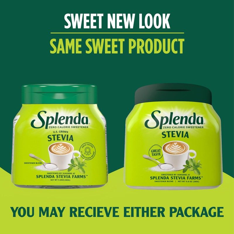 SPLENDA Stevia Zero Calorie Sweetener, Plant Based Sugar Substitute Granulated