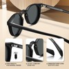 CARFIA Women's Retro Sunglasses Polarised Round High Quality with 100%