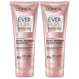 L'Oreal Paris EverPure Bonding Kit de champú y acondicionador para cabello tratado con color, 6.8 onzas (juego de 2)