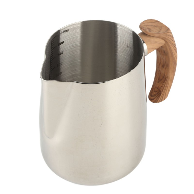 Milk Frothing Cup Inner Scale 304 Stainless Steel Dripless Spout