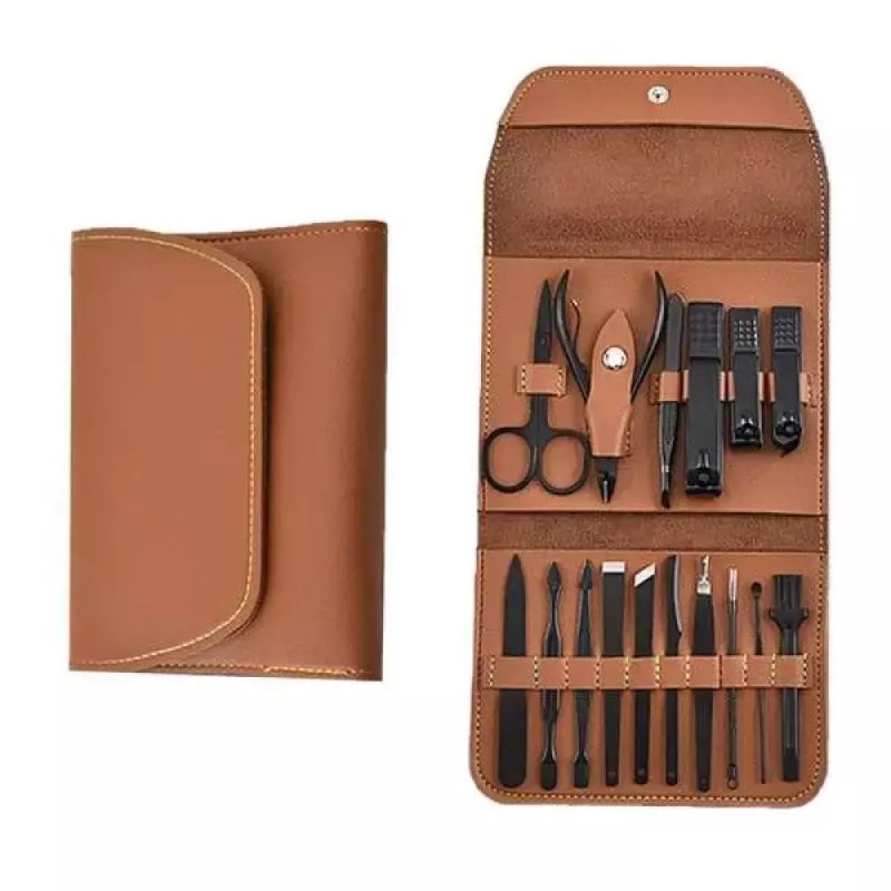 SellerAid [셀러에이드]발톱 세트 가죽케이스 손톱깎이 브라운 네일 SellerAid Brown Nail