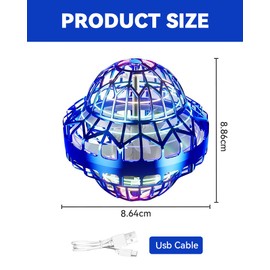 BELLALICHT Fliegender Ball, Flying Spinner, Magischer Spinner, Bumerang, 360° Drehbar, LED-Leuchten, Indoor und Outdoor Spielzeug für Kinder und Erwachsene