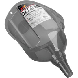 Performance Tool W4051 Clear View Easy-Fill Funnel - 1 Gallon, Transparent, Splash-Resistant Guard, Mesh Filter
