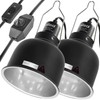 Oiibo 5.5 Inch Reptile Light Fixture with Dimming/Separate Switches, 2