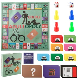 Bojueshaw Adult Couples Game Night - Fun and Engaging Board Game for Couples, Designed to Enhance Connection and Communication with Elegant Design(Monopoly)