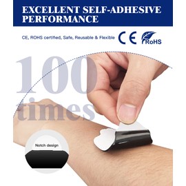 10 Pcs Large TENS Unit Replacement Pads Electrode Compatible with Belifu Nursal Medvice Brilnurse TENS, Upgraded Latex-Free Non-Irritating Rectangular Electrode Patches 3.5mm Snap