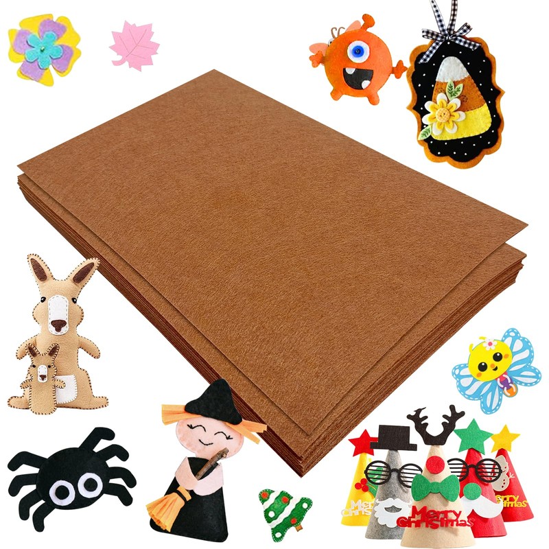 Stiff Felt Sheets, 11 Pcs Felt Fabric, 17,78×28,7cm Color Felt