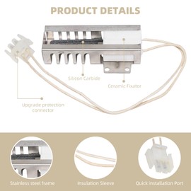 7432P143-60 74007965 Exact Replacement Oven Igniter For W11596211 Whirlpool Hotpoint Ken-more Kitchenaid, Magic Chef, Maytag Gas Stove Igniter, Fits Models MGR, JGS, GGG, KFG, KGR, MGT, WGG.