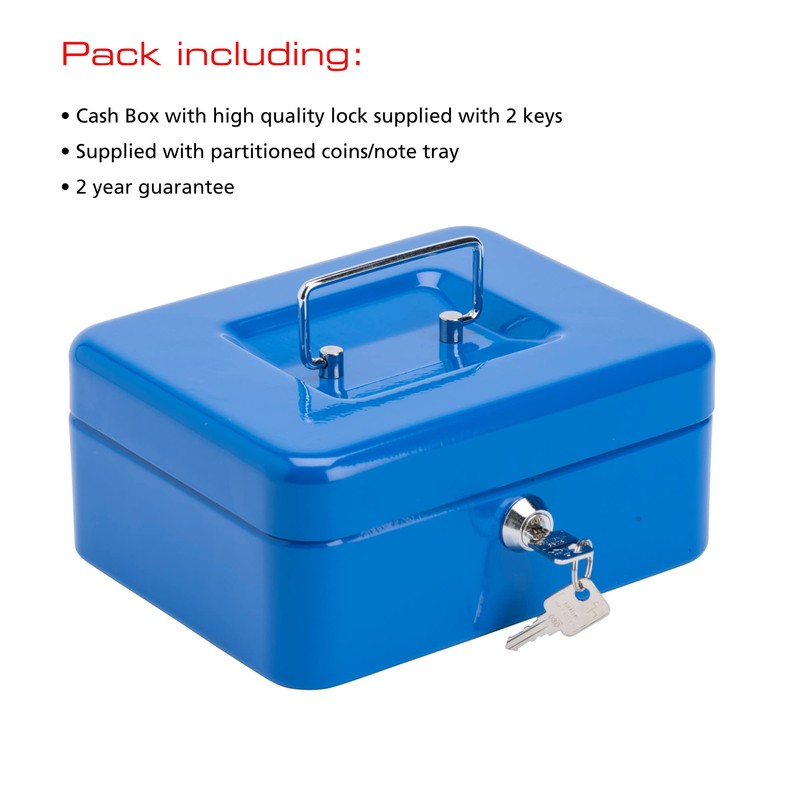 Burg Wachter Money 5020 8 Inch Cash Box - Blue