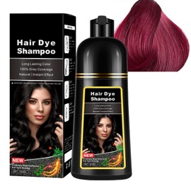 WFWJ WFWJ Natural Wine Red Hair Dye Shampoo,Magic Hair Dye Shampoo,Colors Hair in 15 Minutes,Long Lasting,500 MlC3-In-1 Hair Color