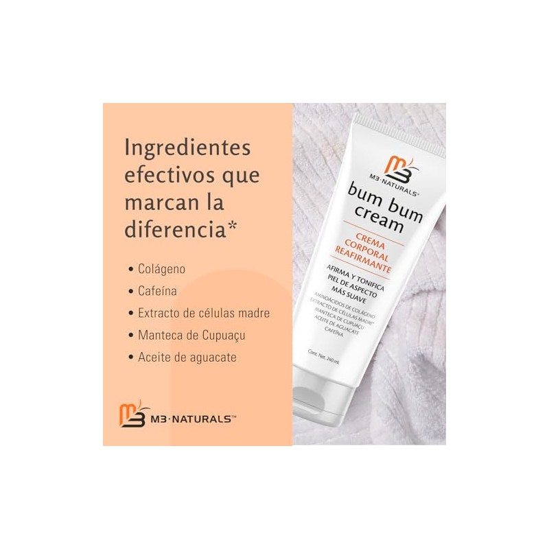 Bum Bum Cream Crema Corporal Reafirmante para Cuerpo, 240 ml
