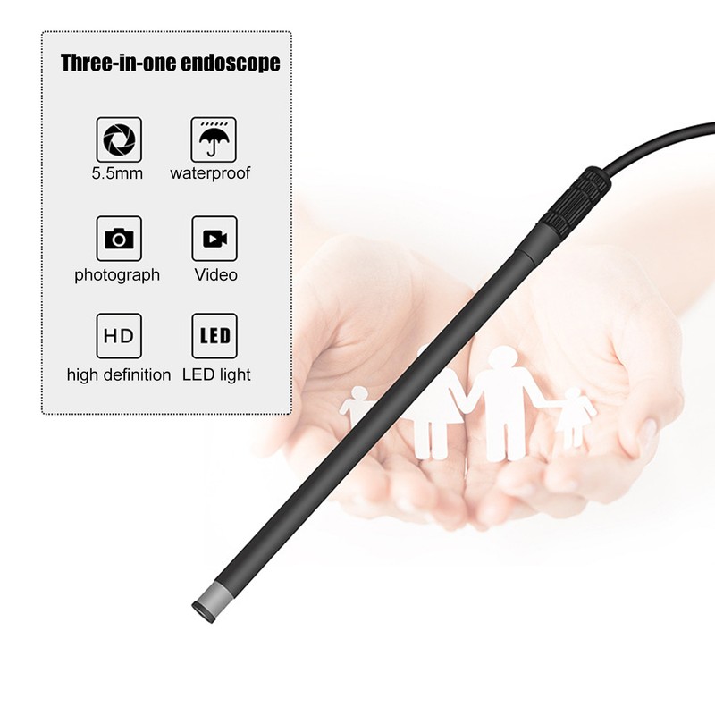 3 in 1 5.5mm Endoscope Set 1.3MP High Definition Visual