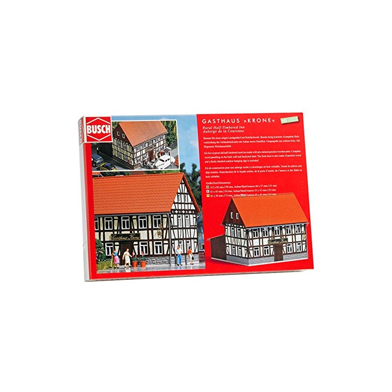 Busch 1532 Rural Half-Timbered Inn HO Structure Scale Model