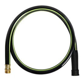 Worth Leader Short Garden Hose 3/4 in. x 4 ft. -Heavy Duty Durable Lightweight PVC Rubber Water Pipe for Agriculture, Lawn Care & Commercial Use -No Kink, Flexible, Leakproof, Male to Female Fittings