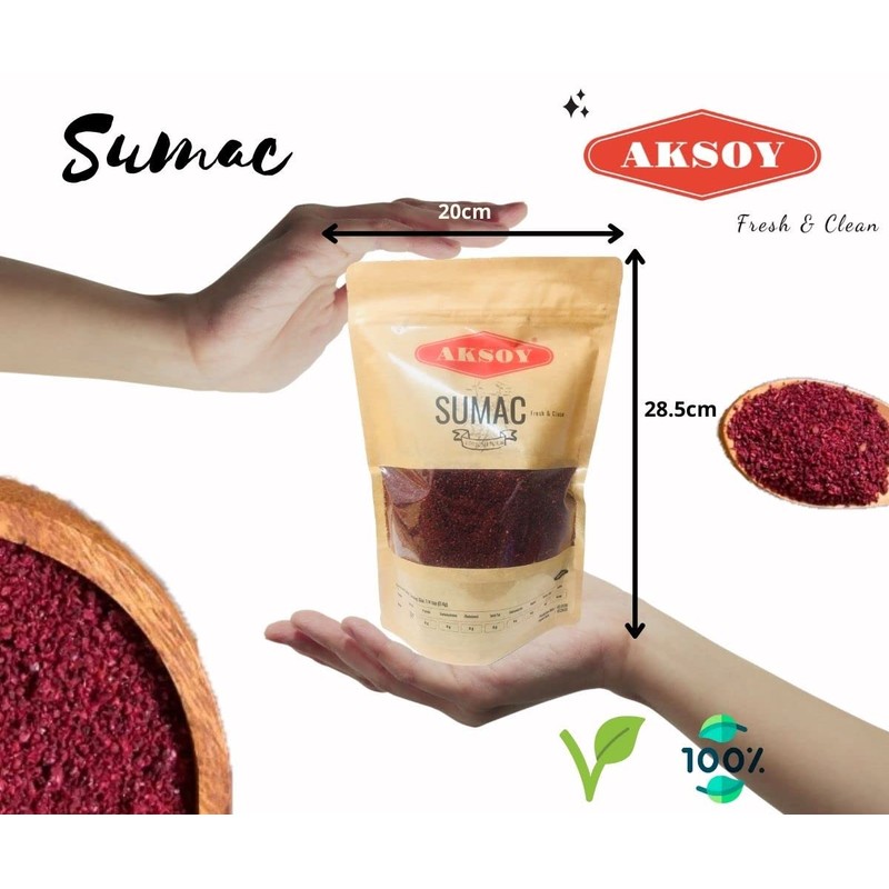 Aksoy Premium Ground Sumac 500gr Bulk Ground Sumac Berries, Bran