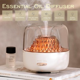 DEALFUN Essential Oil Diffuser,Portable Humidifier with Cool Mist, 7 Colors Night Light, and Auto Shut-Off,Perfect for Home, Office, and Yoga (Black)