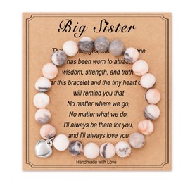 FYUKISS Big Sister Gift, Sister Birthday Gifts for Sisters from Sister Big Sister Bracelet Gifts for Little Girls