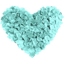 Happium 1000 Pieces Rose Petals, Artificial Silk Flowers Petals Romantic Decorations, Emulation Rose Petals for Wedding Decoration, Valentine's Day, Confession Decoration, Blue