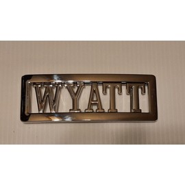 Handmade WYATT Name Belt Buckle -Put your name or word on Buckle
